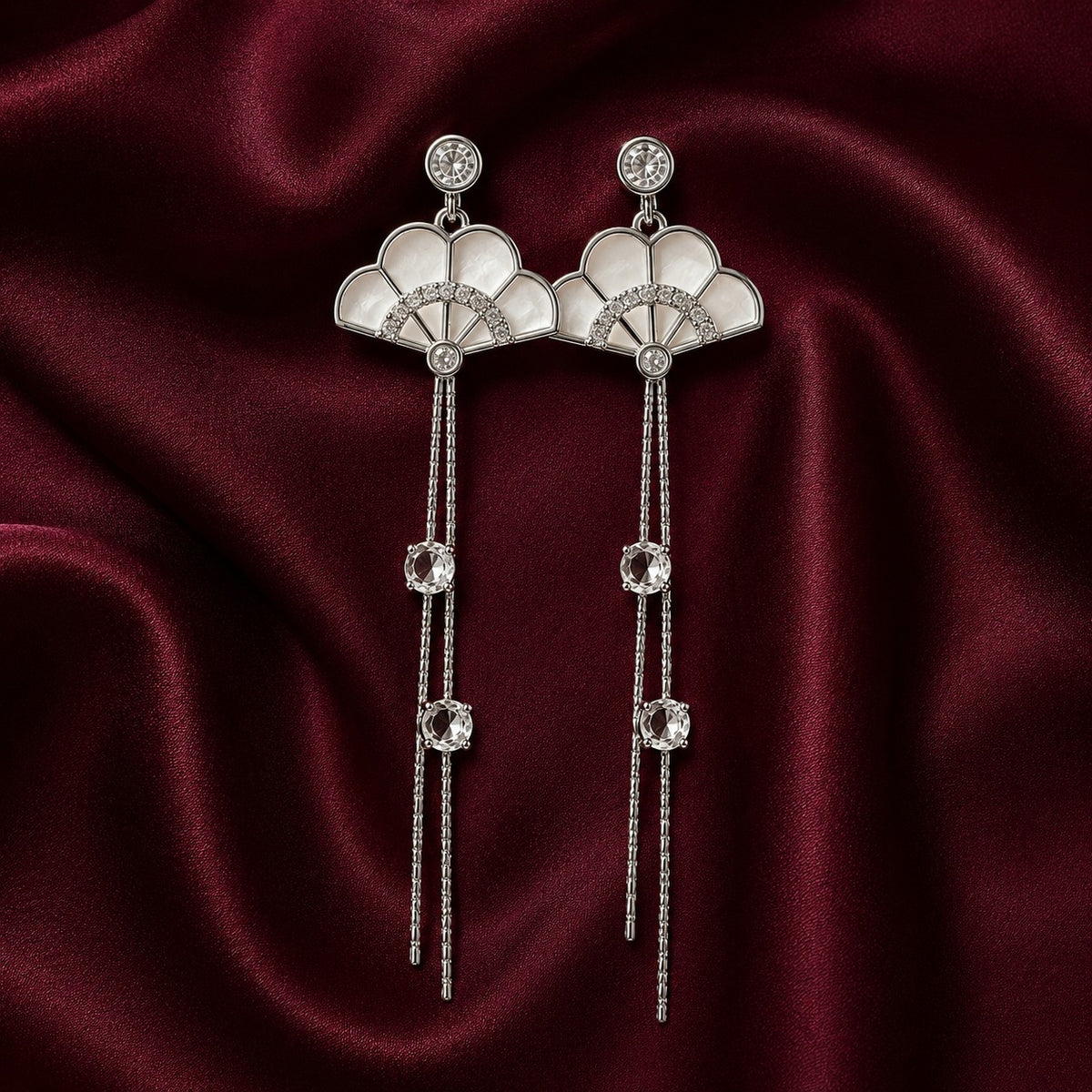 Daisy fan Drops (Silver)