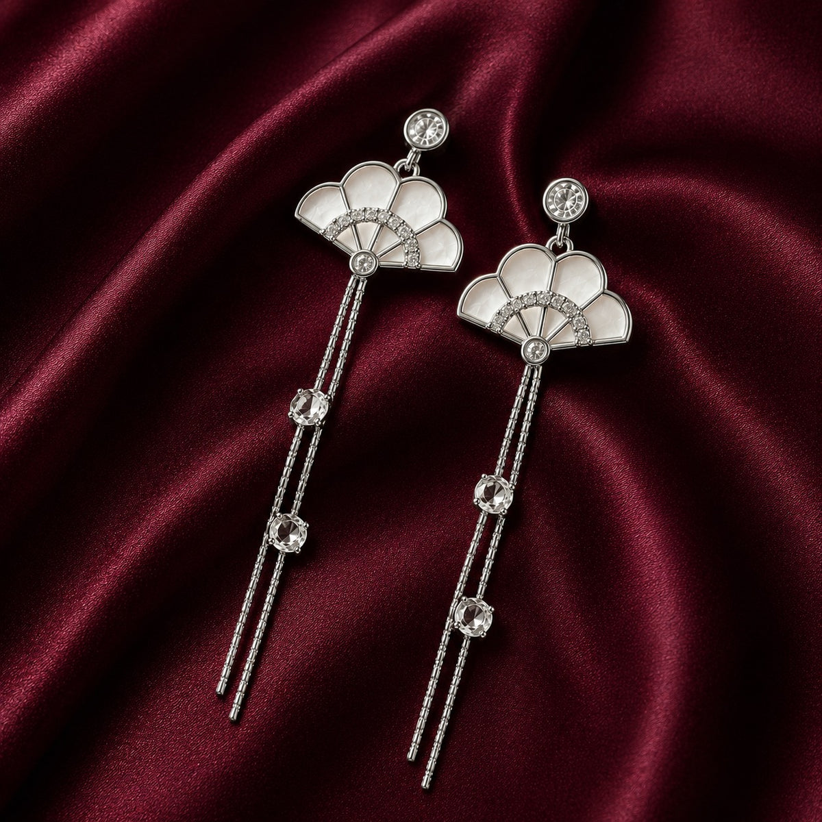Daisy fan Drops (Silver)