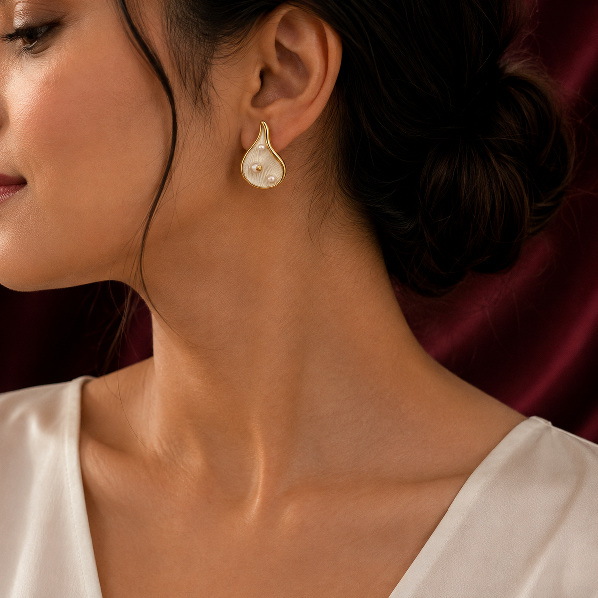 Pearl Petal Earring